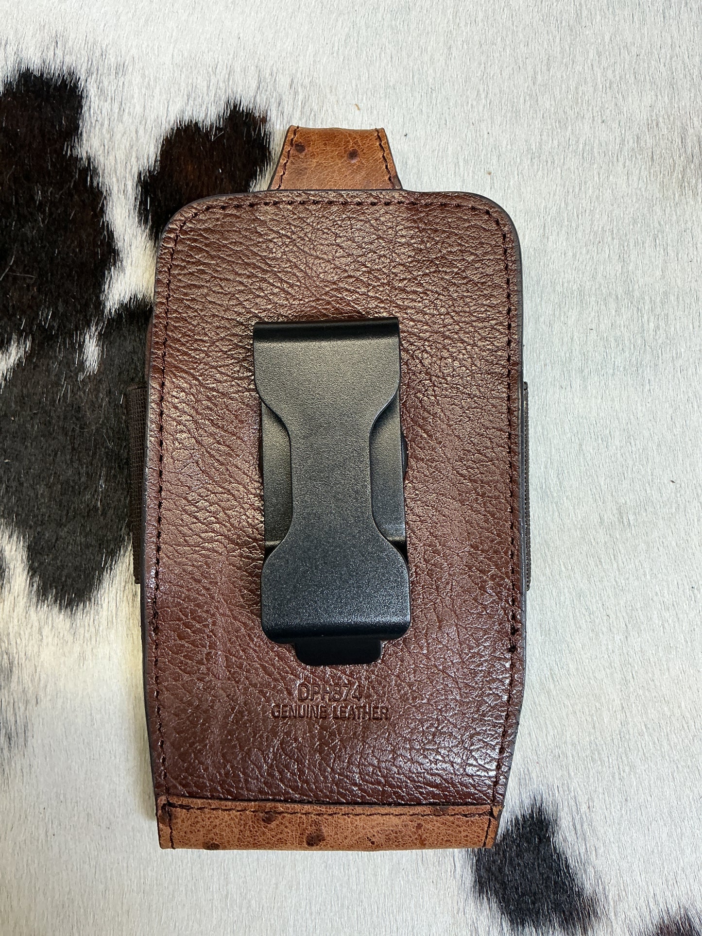 Ostrich Leather Cell Phone Case