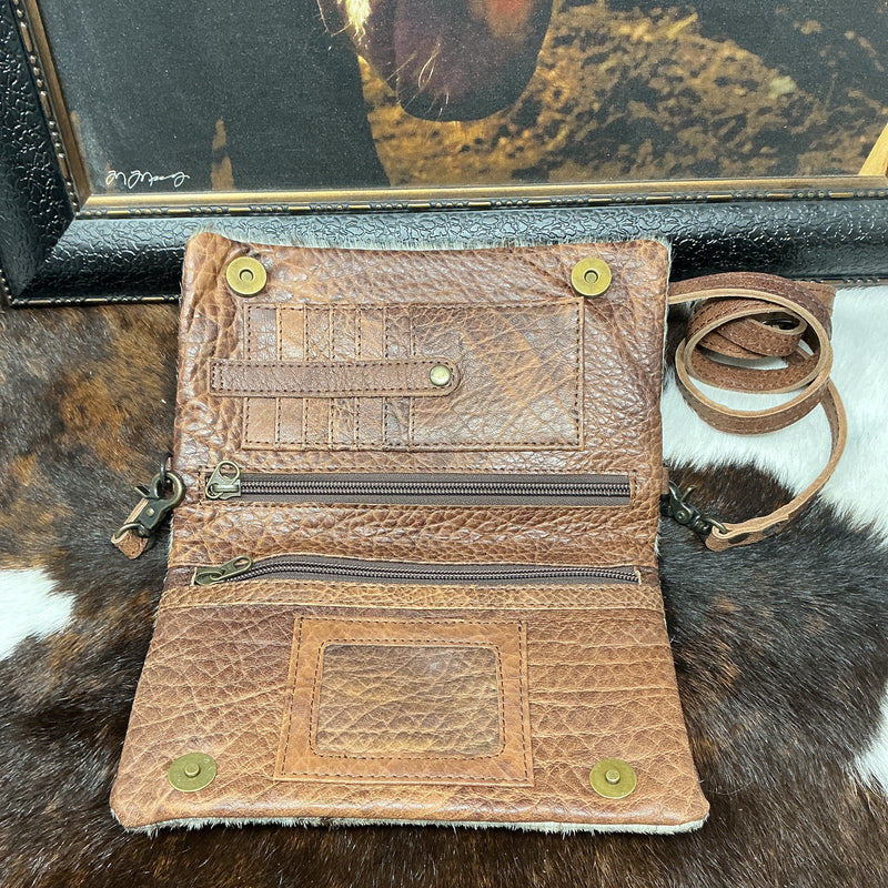 Small Cross body Bag with Hair-On Cowhide
