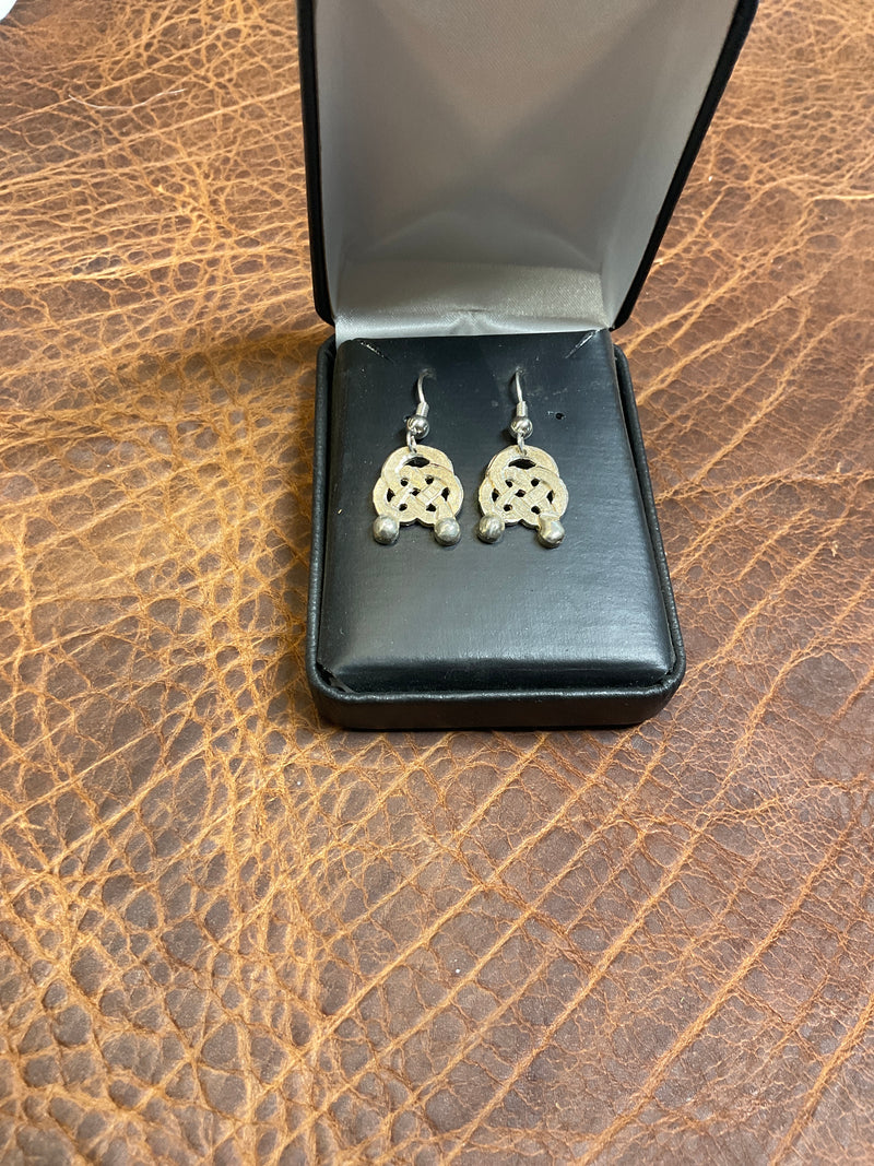 Sterling Silver Alamar Knot Dangle Earrings