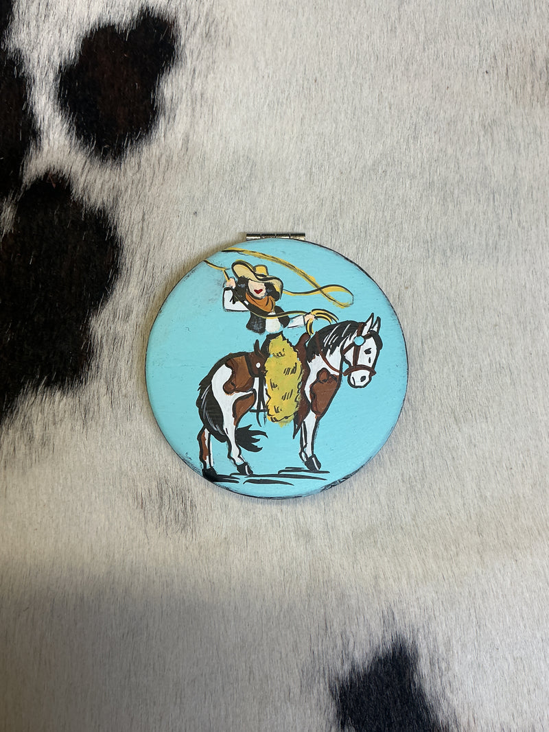 Hand Painted Compact Mirror