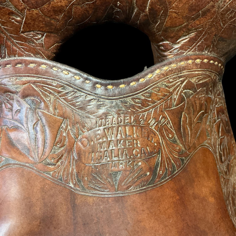 D E Walker Visalia 12" Full Floral Saddle