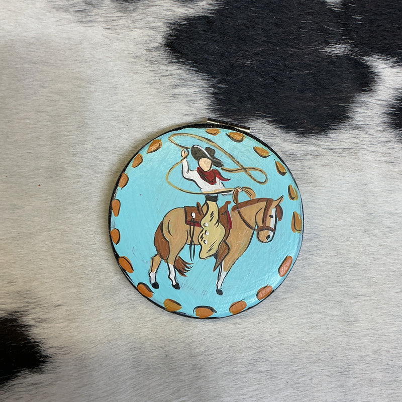 Hand Painted Compact Mirror