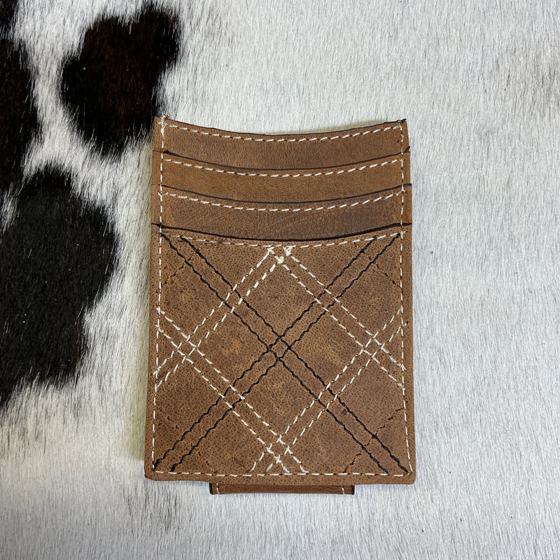 Magnetic Money Clip Wallet w/Stitching