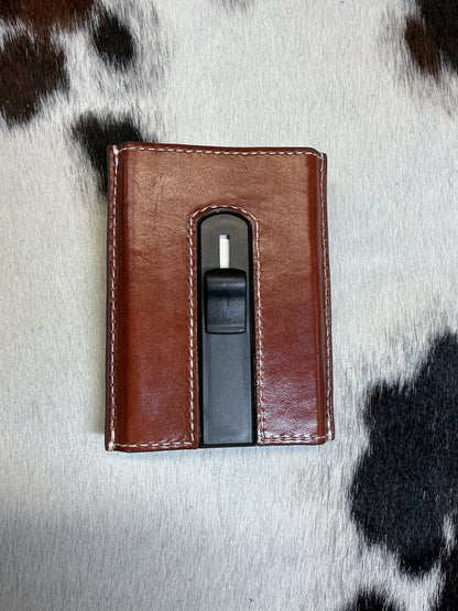 RFID Credit Card Wallet w/Magnetic Money Clip