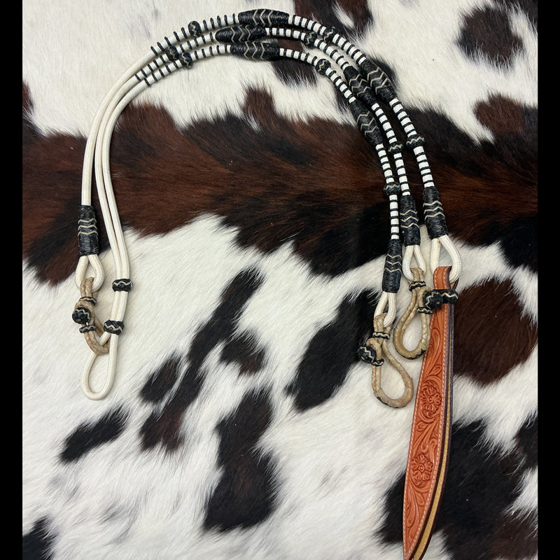 Braided Nylon California Reins & Romal
