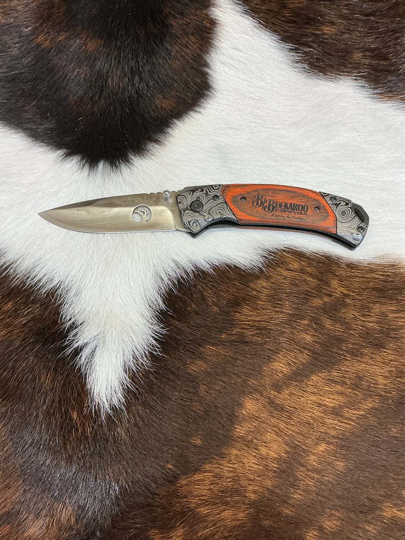 Single Blade Folding Knife - B/B Wooden Handle