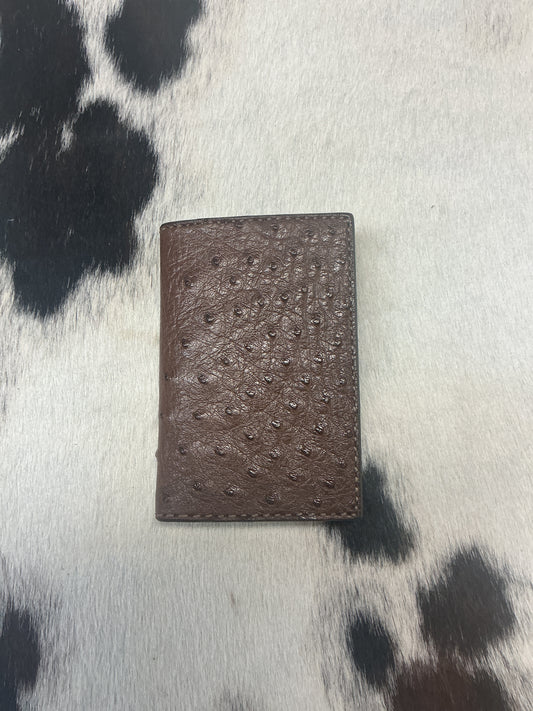 Ostrich Leather Cardholder Wallet