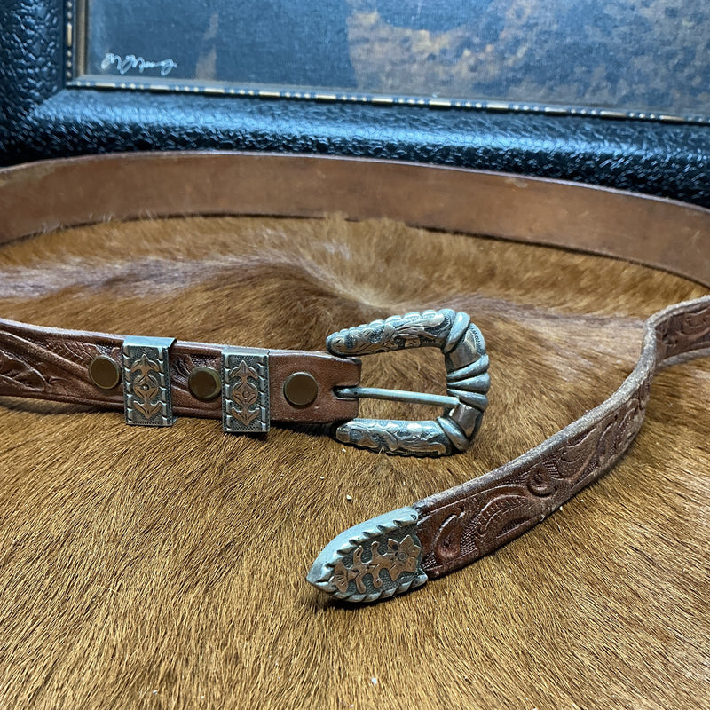 Vintage Hamley & Co. Belt w/Sterling Buckle Set