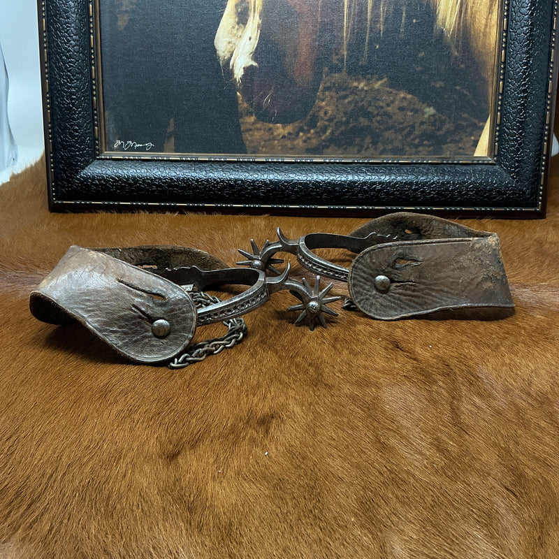 Vintage North & Judd Spurs w/Straps