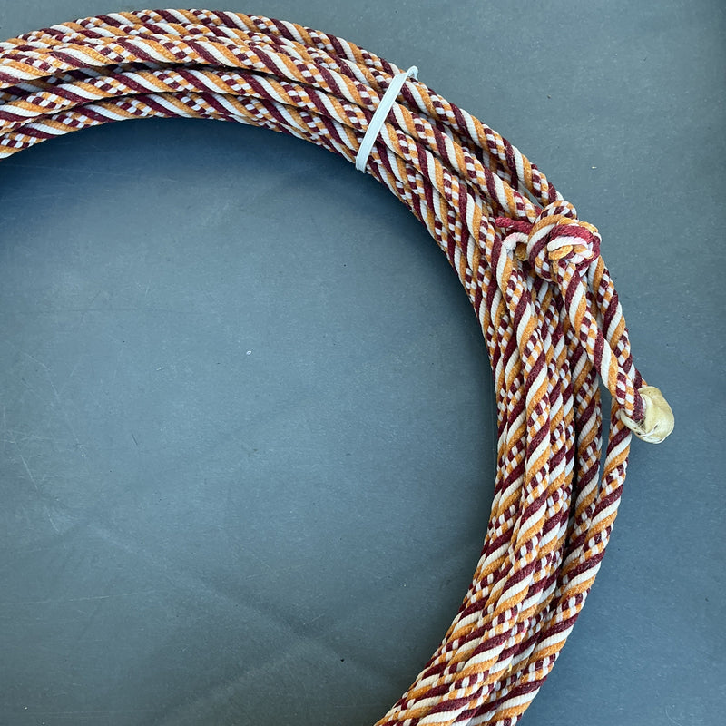 5/16" 60' Waxed Cotton - Red, Orange & White