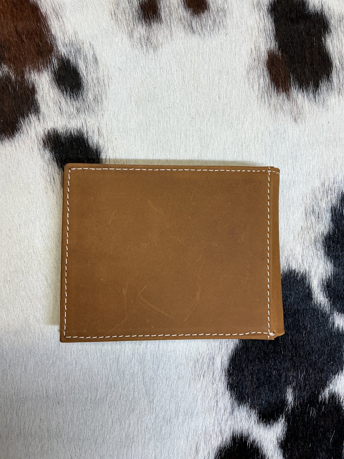 Bi-Fold Floral Carved Wallet