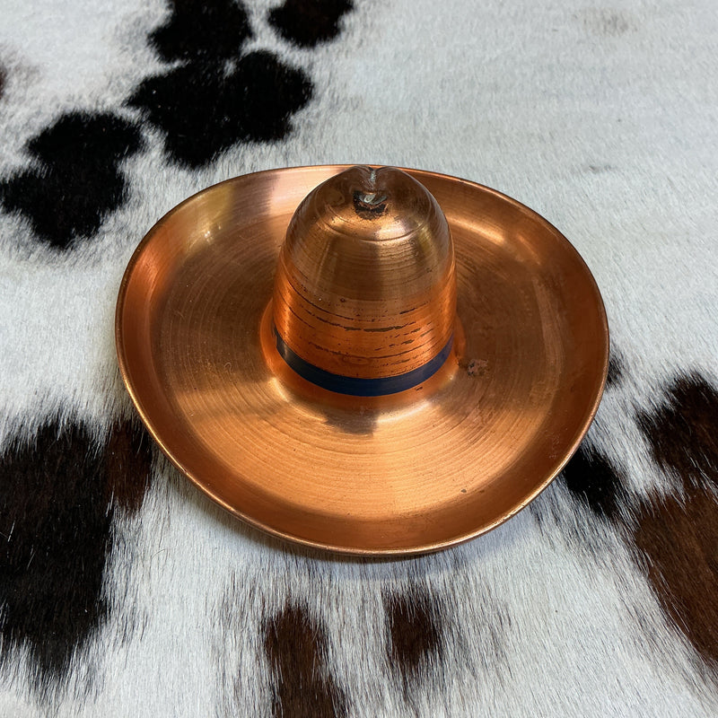Vintage Copper Cowboy Hat Ashtray