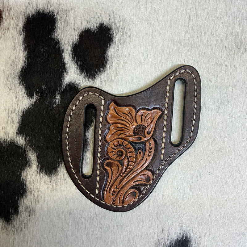 Pocket Knife Cross Draw Floral Sheath