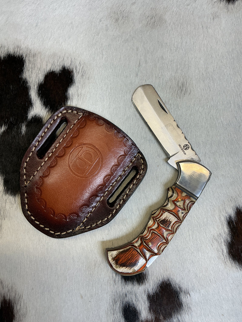 Folding Castration Knife w/Sheath