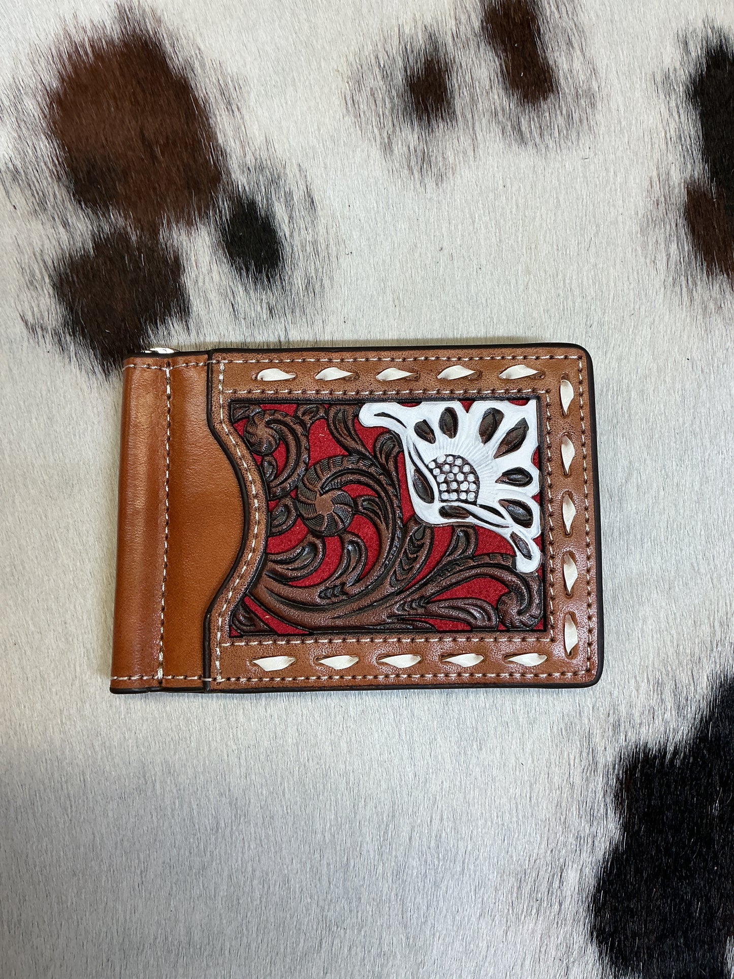 Leather Wallet w/Money Clip