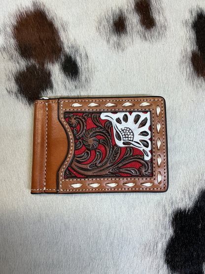 Leather Wallet w/Money Clip
