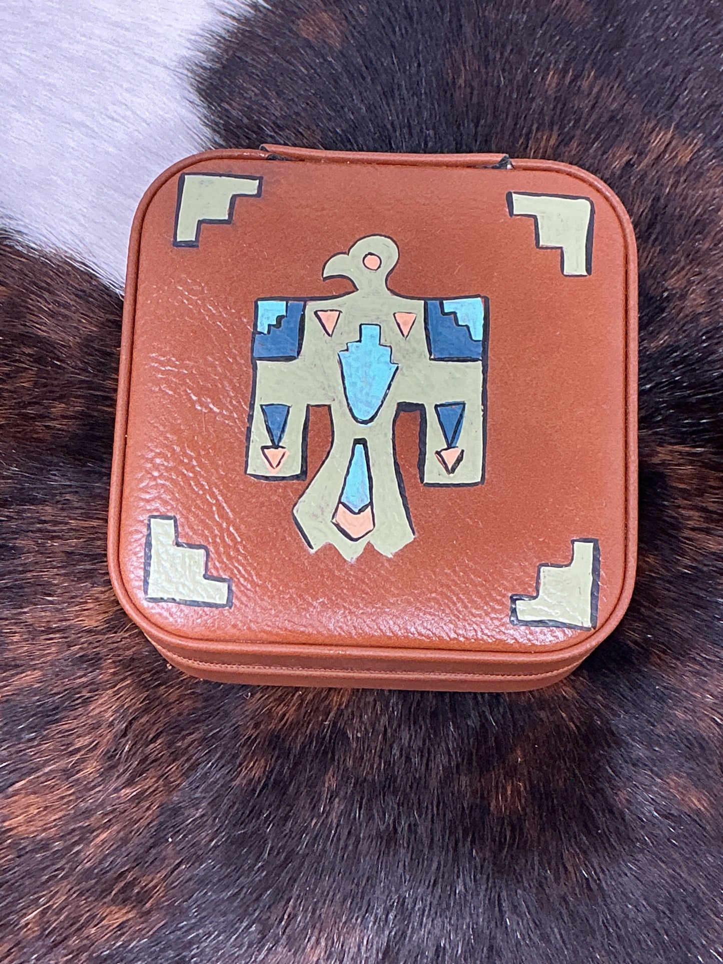 Hand Painted Jewelry Case Small Square