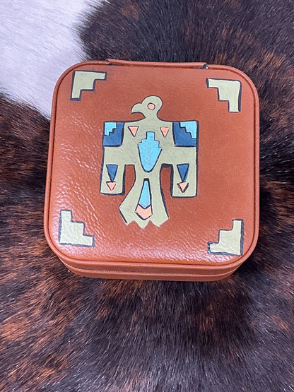Hand Painted Jewelry Case Small Square