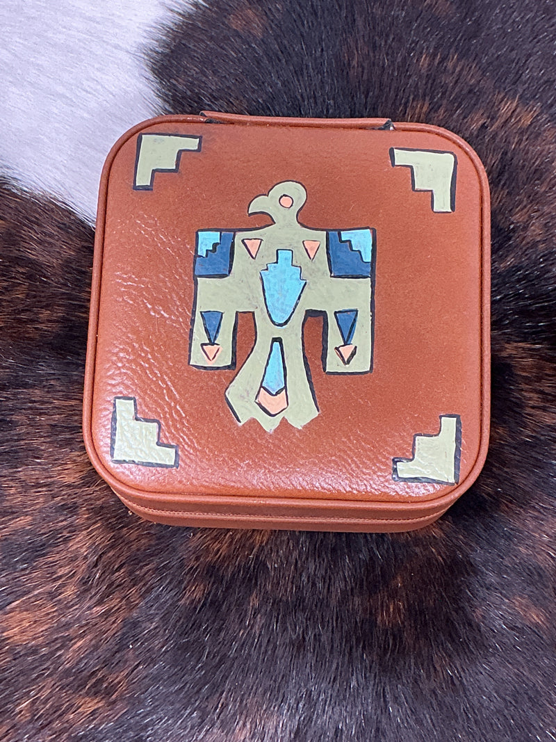 Hand Painted Jewelry Case Small Square