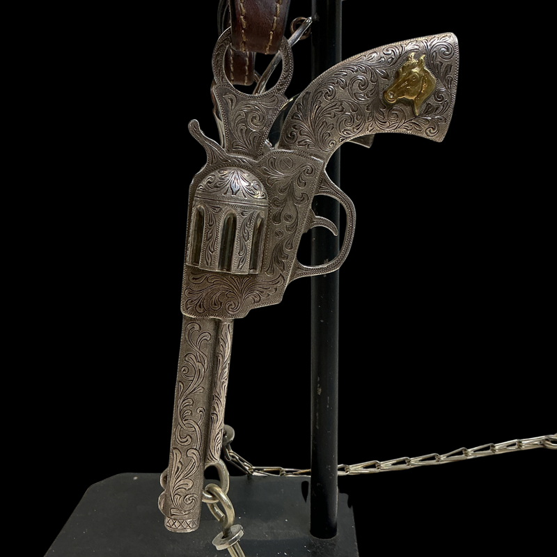 E Garcia Sterling Silver Headstall w/Pistol Spade Bit