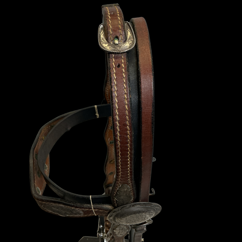E Garcia Sterling Silver Headstall w/Pistol Spade Bit