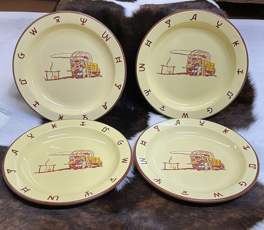 Vintage Monterrey Western Ware Enamelware Plates