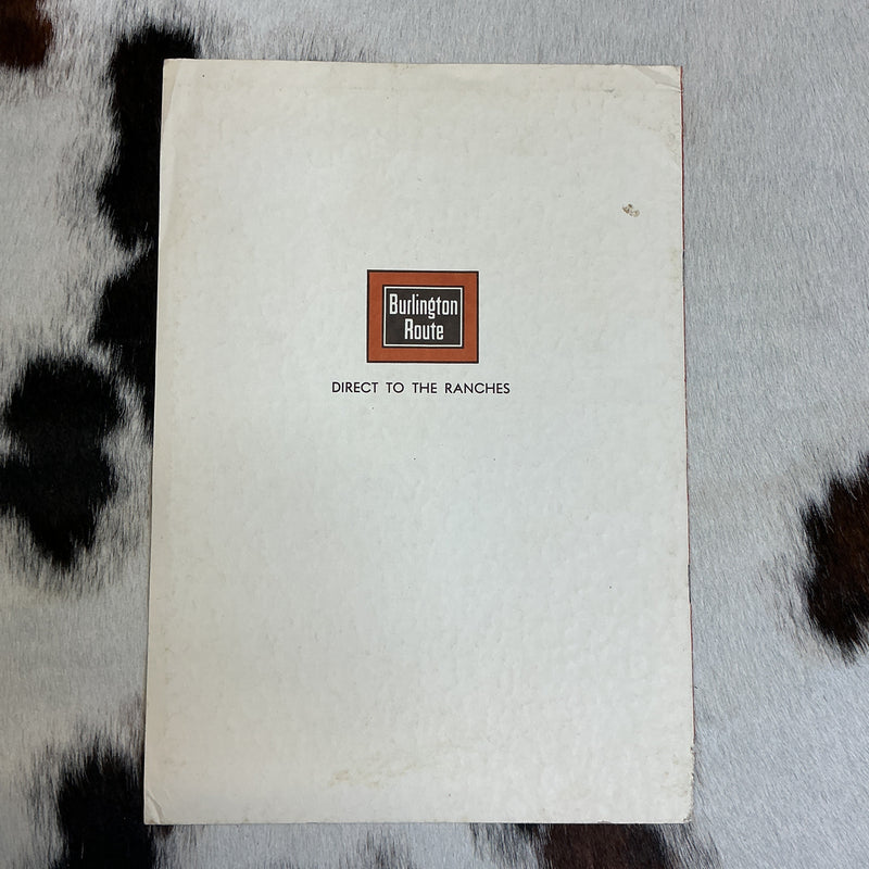 Burlington Route of Western Dude Ranches Brochure.