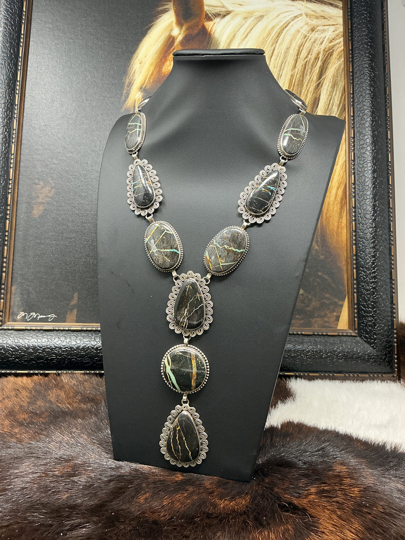 Blackjack Turquoise Drop Necklace