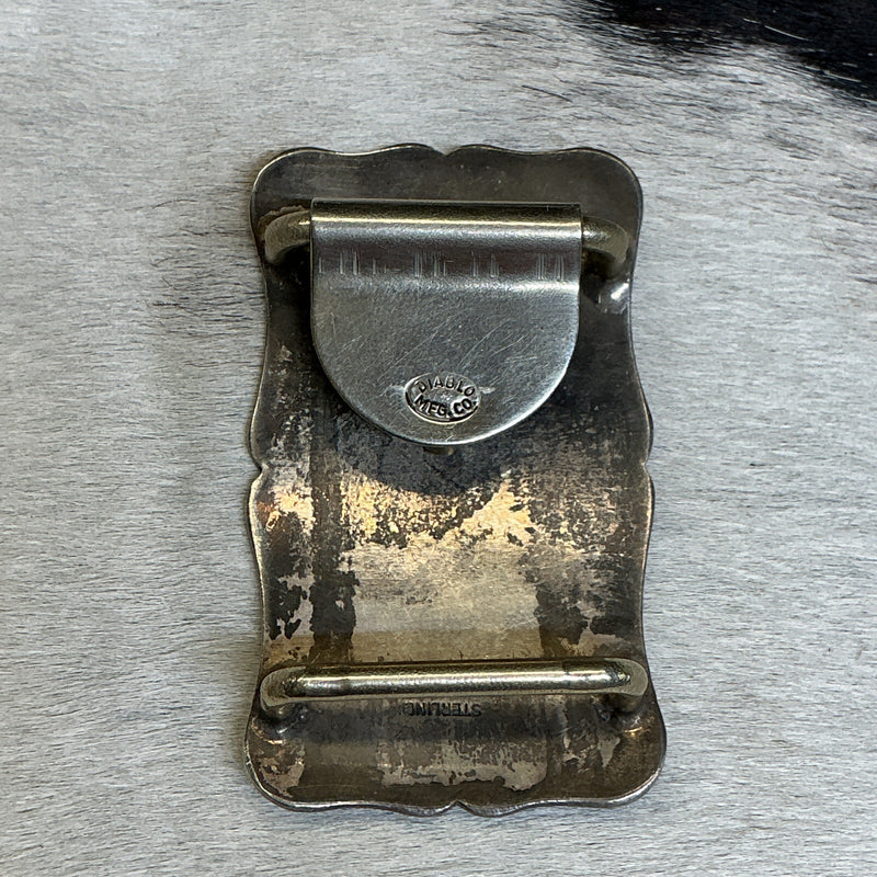 Vintage Sterling Diablo Belt Buckle