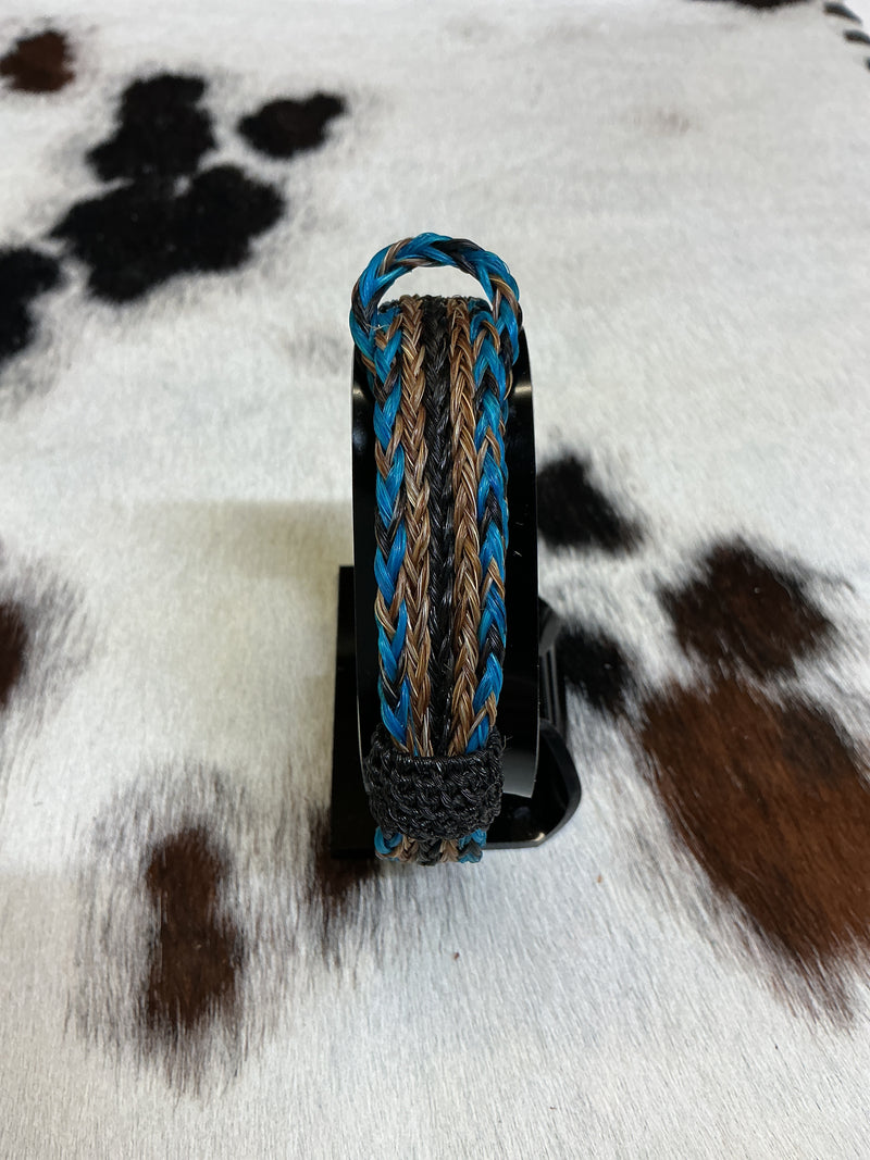 Adjustable Wide Braided Horsehair Bracelet