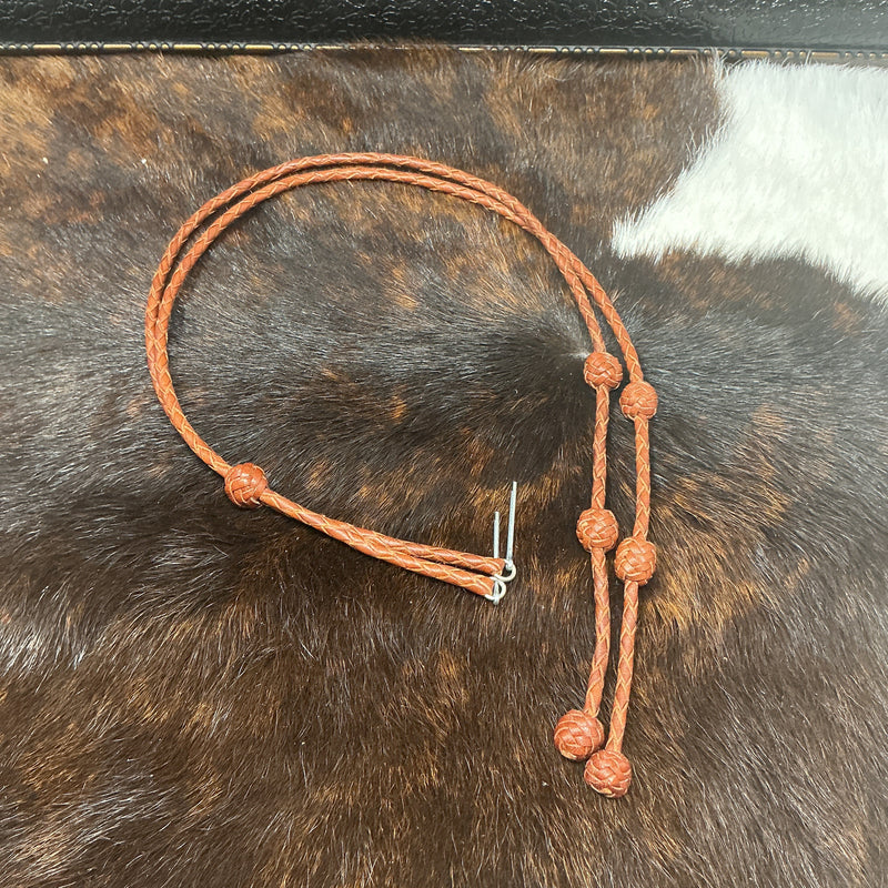 Braided Leather w/Buttons Stampede String
