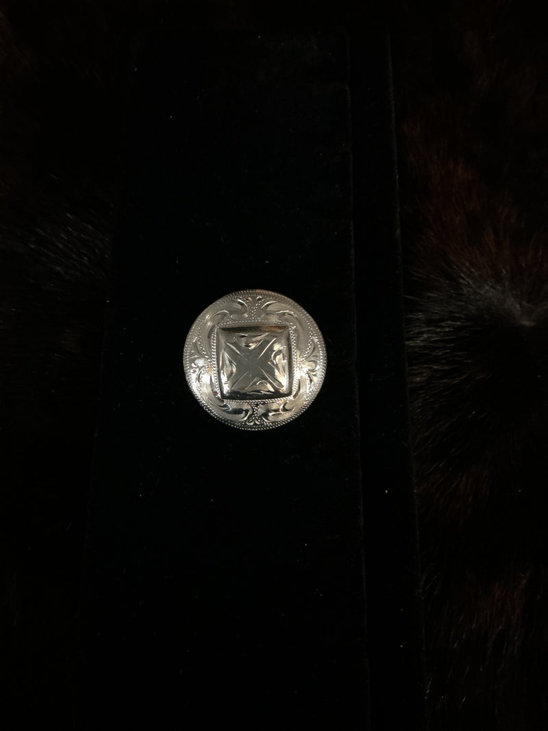 Hidalgo Loopback Concho- Silver Plate