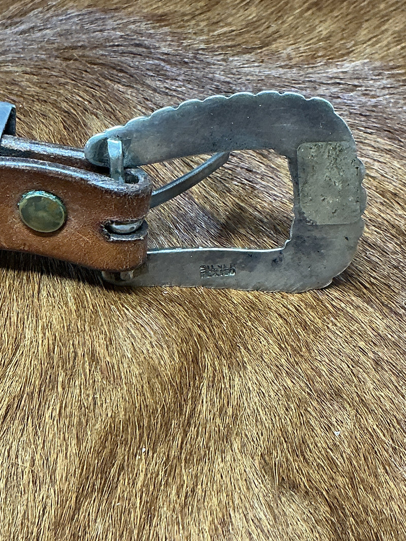 Vintage Hamley & Co. Belt w/Sterling Buckle Set