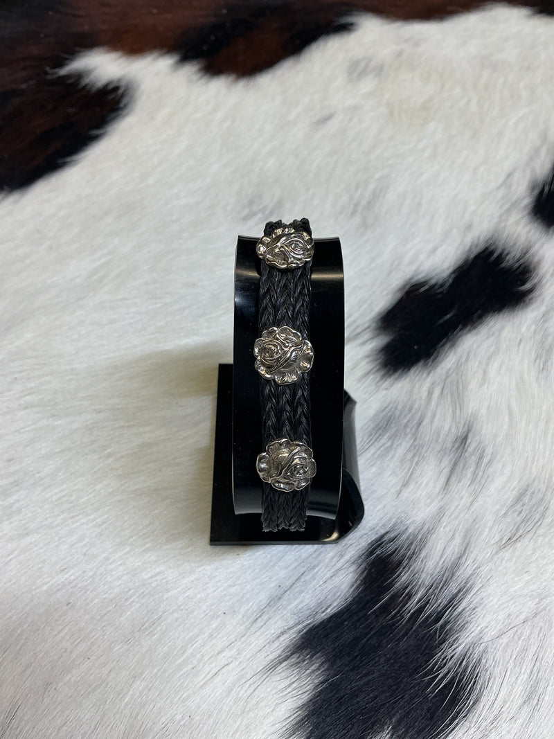 Braided Horsehair w/Conchos Bracelet