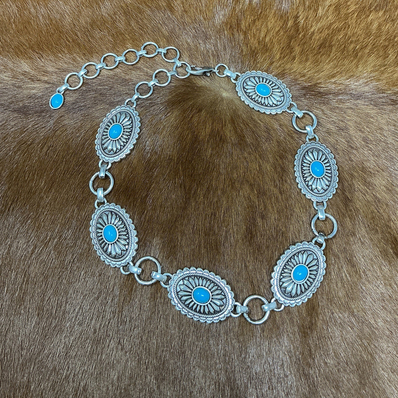 Youth Nickel Concho Belt