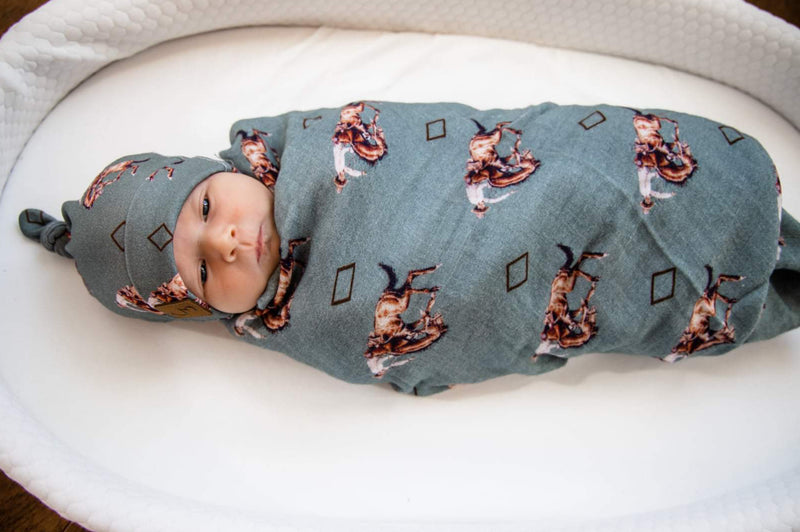 Teal Bronc Swaddle