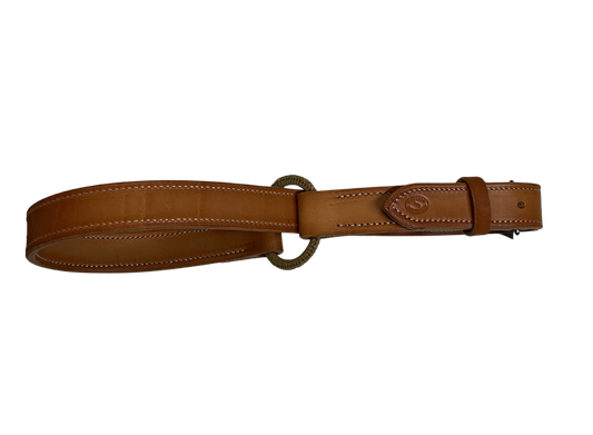 Doubled & Stitched Leather with Rawhide Ring