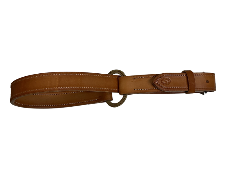 Doubled & Stitched Leather with Rawhide Ring