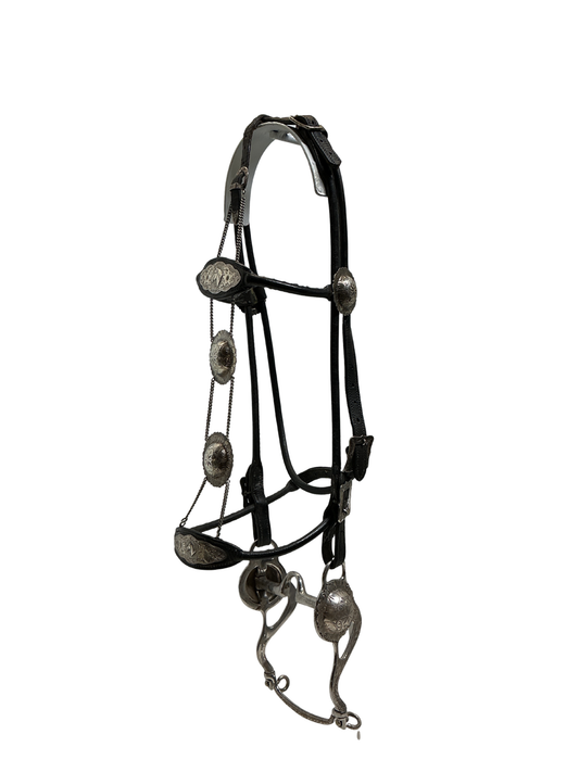 Vintage Visalia Saddlery Sterling Silver Headstall w/Bit