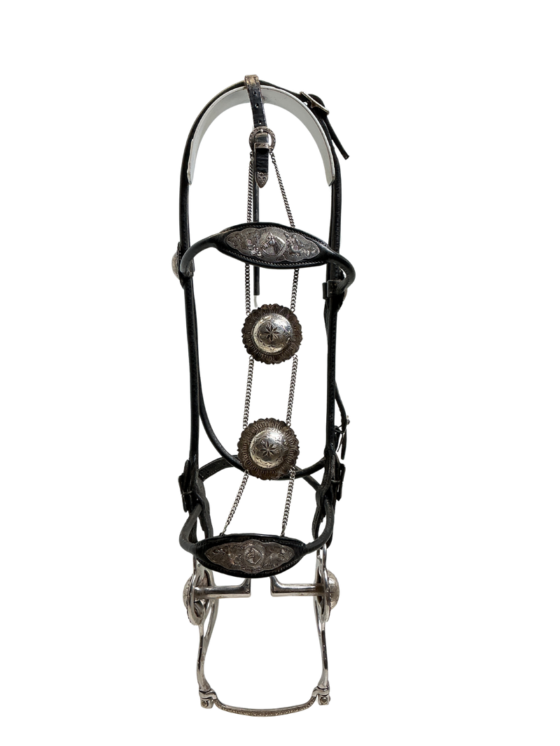 Vintage Visalia Saddlery Sterling Silver Headstall w/Bit