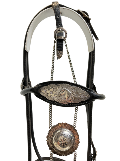 Vintage Visalia Saddlery Sterling Silver Headstall w/Bit
