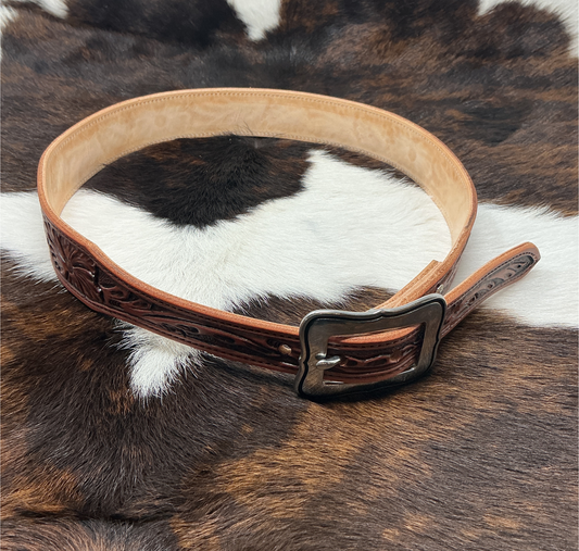 Heritage Ranch Floral Belt w/Tapered 1" Ends