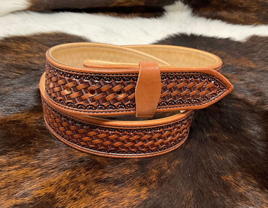 Heritage Ranch Basket Stamped Belt
