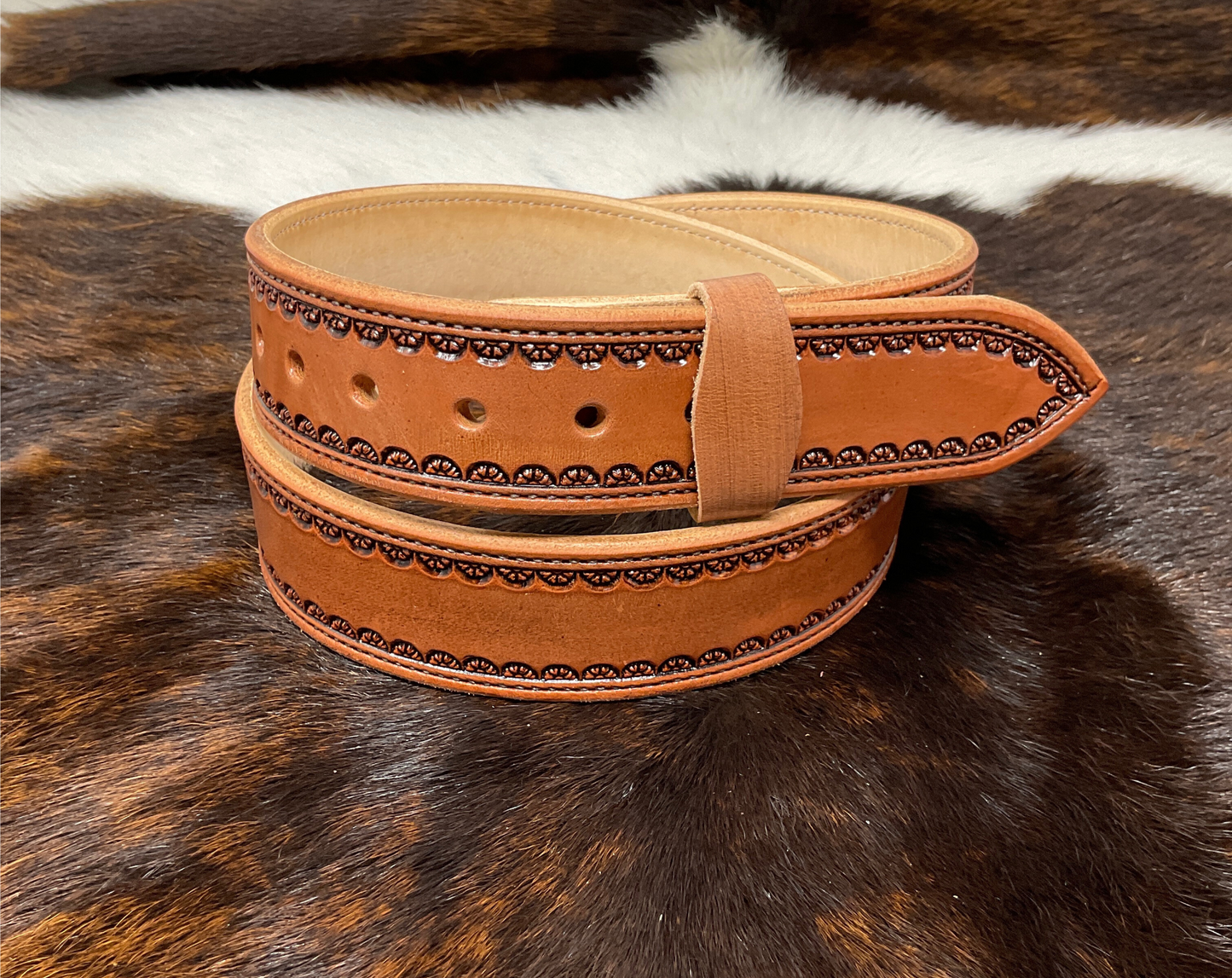 Heritage Ranch Border Stamped Belt