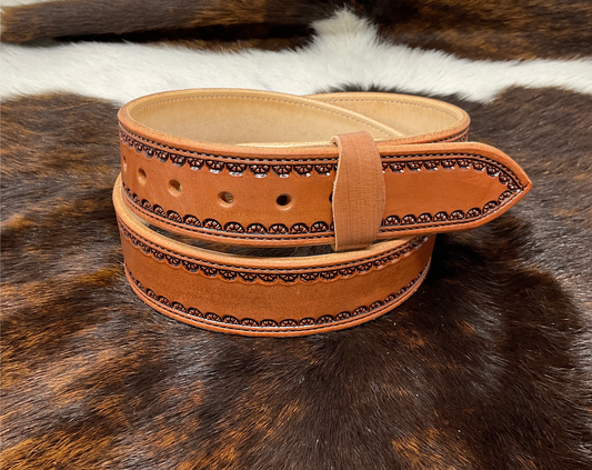 Heritage Ranch Border Stamped Belt