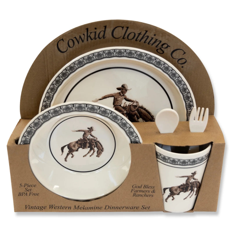 Cowboy 5 Piece Dish Set