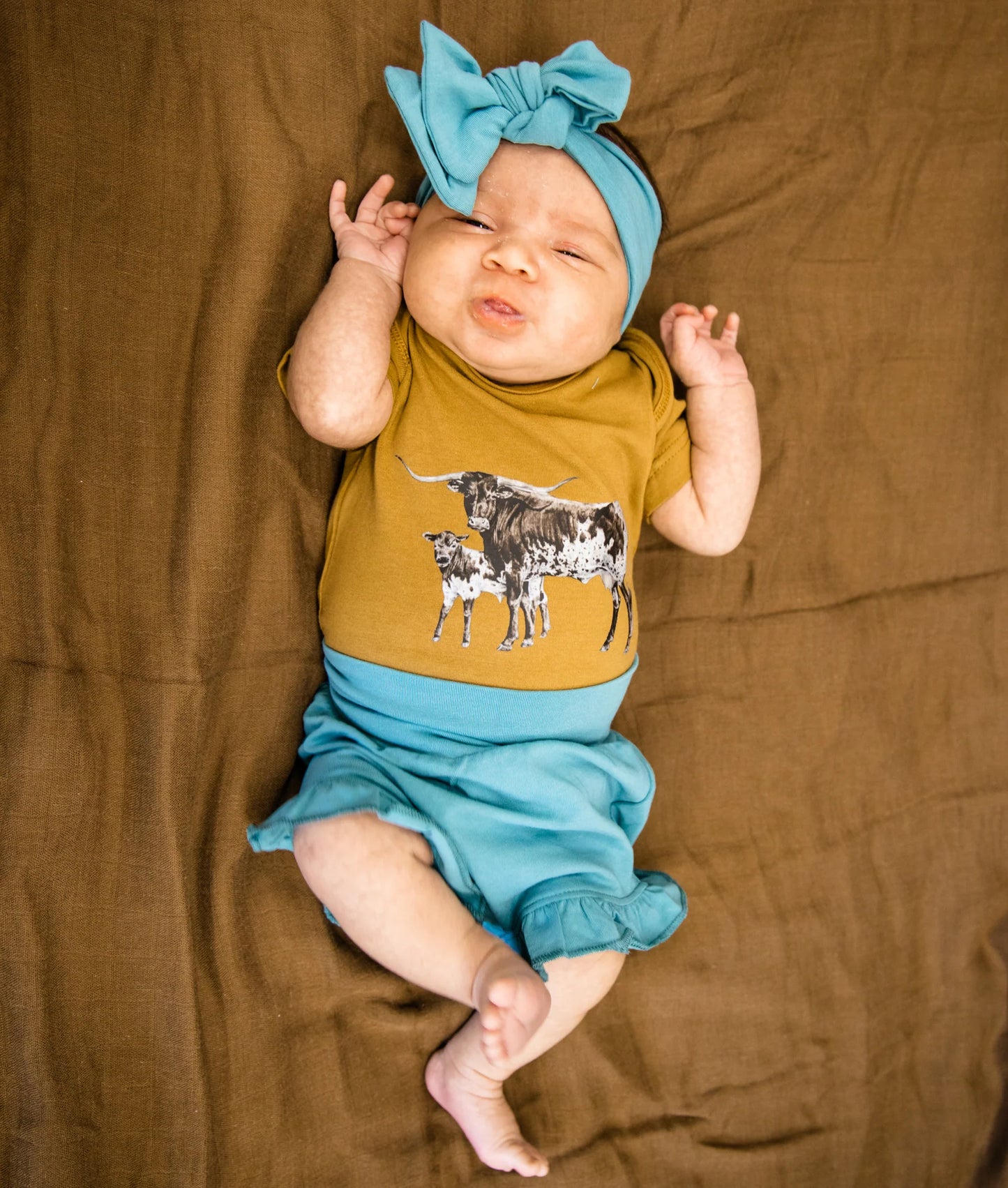 Turquoise Bloomer/Headband Set