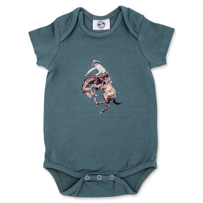 Teal Bronc Onesie