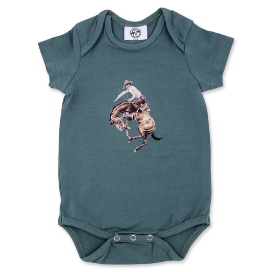 Teal Bronc Onesie