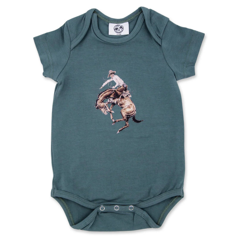 Teal Bronc Onesie